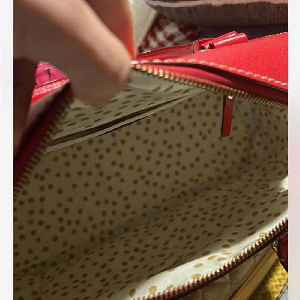 kate spade Red Leather Top-Handle Satchel - Picture 7 of 10